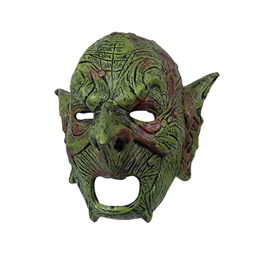 Miyabitors - Masque de gobelin - Masque de gnome effrayant - Accessoire de casque d'Halloween pour adultes unisexe