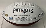 New England Patriots Embroidered Logo Signature Series Full Size Football - with SB 53 LIII logo and final score