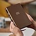 NKJV, Compact Center-Column Reference Bible, Brown Leathersoft, Red Letter, Comfort Print