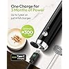 Maestri House Rechargeable Milk Frother with Stand, LunaFro Handheld Electric Foam Maker Waterproof Detachable Stainless Steel Whisk Drink Mixer Foamer for Lattes, Cappuccino