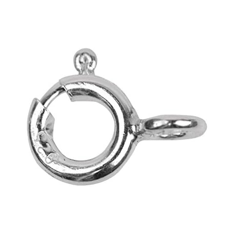 5 x Solid Sterling Silver Bolt Ring Clasp - Open 6mm ~ Necklace Chain Repair Cover