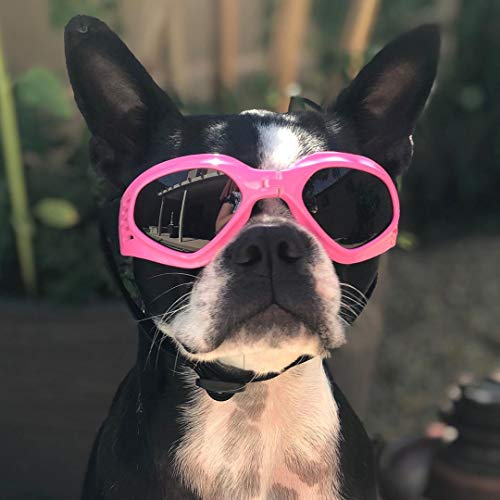 Petleso Dog Goggles Medium Breed, Pet Sunglasses for Medium Dogs Eye Protection Windproof, Pink - Image 6