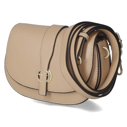 Bolso bandolera Tamaris en color sand beige de diseño crossover y correa de hombro ajustable