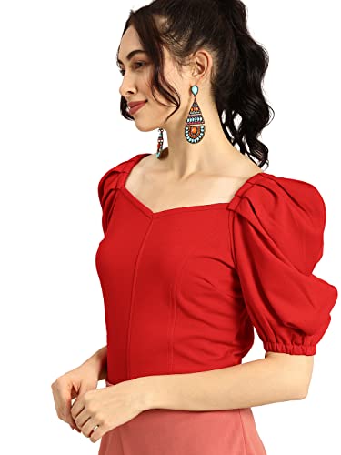 Image of Nefer Women's Solid V-Neck T-Shirt