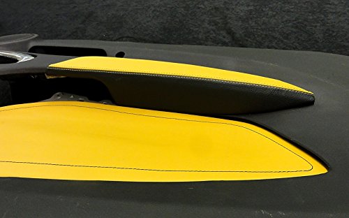 RedlineGoods insercion de Puertas Delanteras Compatible con Chevrolet Camaro 2010-15 Cuero Negro Costura Canela