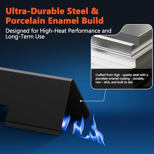 38,9 cm Aromaschienen für Weber Spirit 300 und GS4 Spirit II 300 Serie, passend für Spirit E/S310 E/S315 E/S320 E/S330 Grills mit frontseitigen Bedienknöpfen, Grill-Ersatzteile für Weber 7636 3