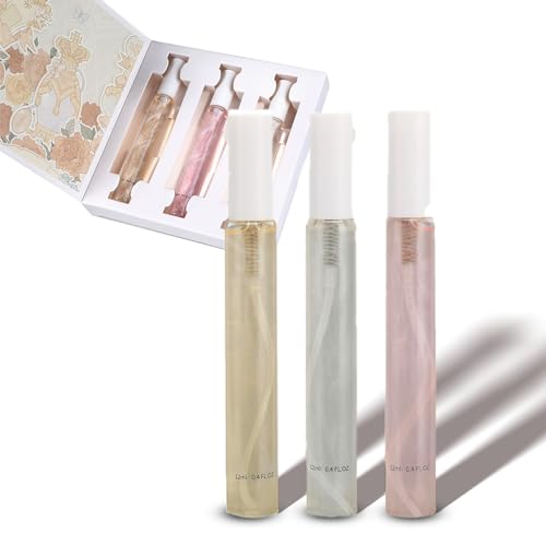Eau de Parfum para Mujer, Juego de Perfume de Fragancia Duradera de 3 Piezas de 12 Ml, Regalo de Fragancia Perfumada Duradera para Hombres y Mujeres