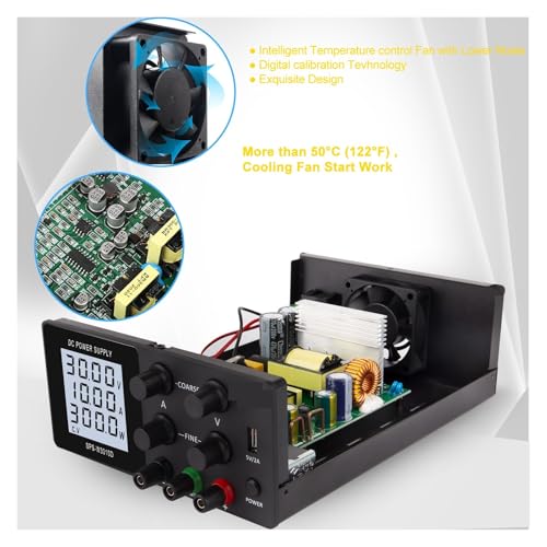 Alimentation CC de laboratoire ajustable avec régulateur de tension continue et écran LCD 4 digits