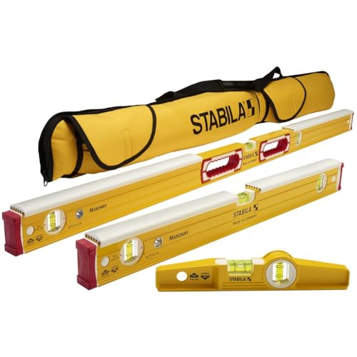 STABILA 196-2 K Masonry Level Set - 3 Piece Tool Kit, Cat. No. 48296