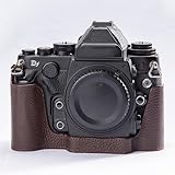 Vintage Genuine Leather Camera Case, Half-Wrap Genuine Leather Camera Protector for Nikon DF (Mocha Brown)
