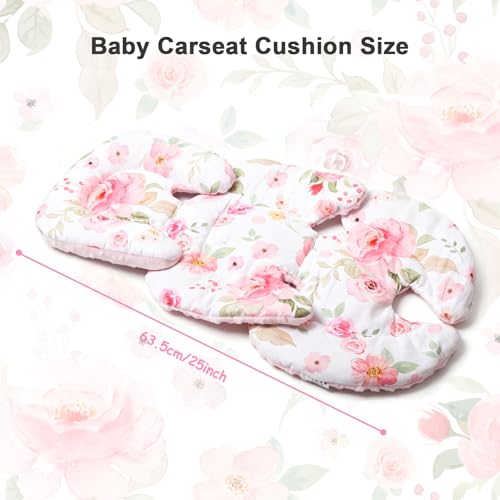 Image of Infant Support Cushions, Insert for Car Seats, Stroller Cushions, Pink