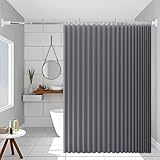 Contenu : Rideau de douche pliable en lin compatible avec la plupart des crochets ou anneaux de rideau de douche standard. Le paquet comprend un panneau de rideau de douche, une attache et suffisamment de crochets.