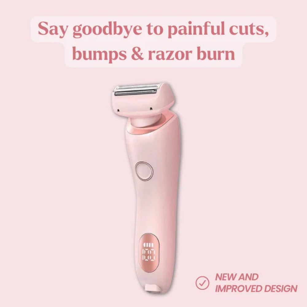 Rasierer Damen Elektrisch, Intimrasierer für Frauen,Smooth Skin,Elektrische Trimmer Rasierer mit LED-Anzeige für Damen (2 Stück)