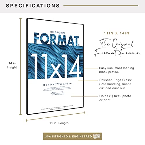 Image of MCS Format Frame Front Loading Gallery Wall Frame Set, 11x14, 6 Pack, Black