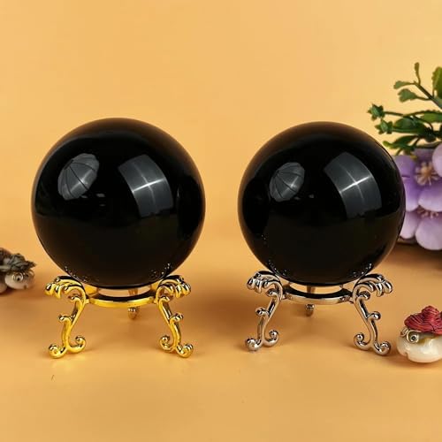 Boule en obsidienne noire 6cm pour divination et décoration - 3