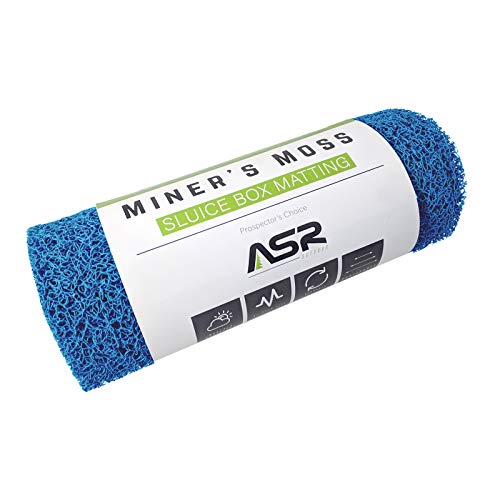 Asr Outdoor Miners Moss Sluice Box Matting Mining Equipment For Gold Prospecting, Unbacked 10Mm, 12 X 36 Inch, Blue #TOP4