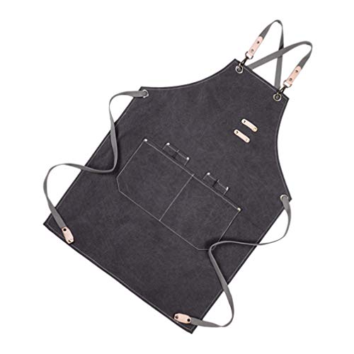 UPKOCH Delantal Babero Ajustable Delantal de Lona Barista Delantales para Servir con Bolsillos Delantal de Cocina para… - Imagen 6