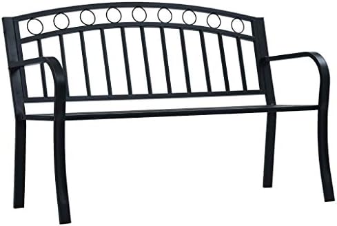 GOTOTOP Panchina da Giardino con Braccioli Curvati Elegante Robusta Classica Panca Arredi