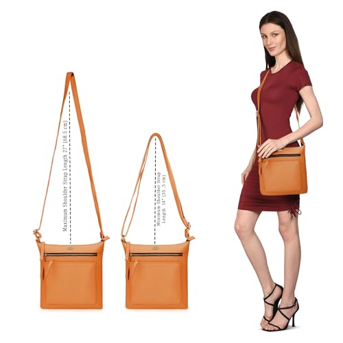 Genuine Leather Crossbody Bags for Women, Premium Handmade Leather Purses - Shoulder Handbags, Adjustable Strap3