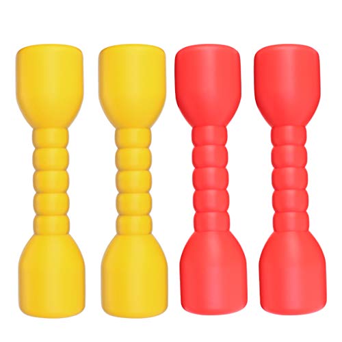 2 Pairs Mini Fitness Dumbbell Toys Small Colorful Dumbbells for Kindergarten Children Exercise Weight Props