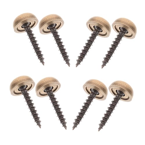 Generic 真鍮装飾ネジ 8個セット キャップ付き木材用ねじ ? 壁取り付けミラーネジに適応 室内装飾用耐久設計