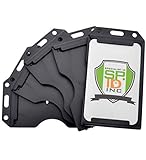 Black 2 Sided Rigid Multi Card Holder by Specialist ID (5 Pack with Bonus)