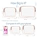 PACKISM TSA Approved Toiletry Bag 2 Pack - 1 Medium TSA Quart Carry-On & 1 Large for Checked Luggage, Water-resistant Clear Makeup Bag Clear Travel Bags for Toiletries, Rose Pink