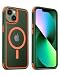 Produktbild MobNano Hybrid Magnetisch Durchsichtig Hülle für iPhone 13 Hülle, iPhone 14 Hülle [Kompatibel mit MagSafe] Stoßfest Bumper Transparent Starke Magnet Handyhülle Silicone iPhone 13 14 Case - Grün