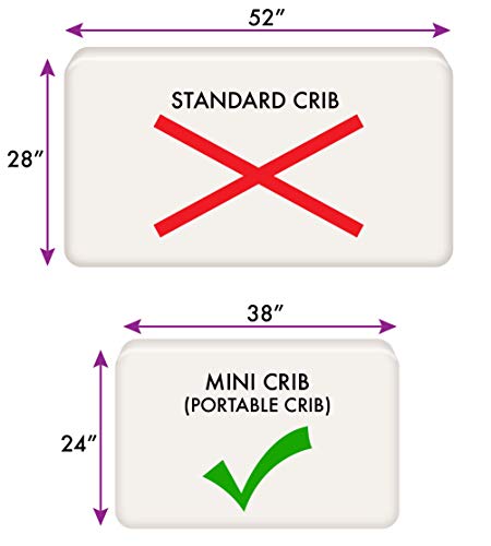 Nojo Super Soft Navy & White Cosmic Constellations Nursery Mini Crib Fitted Sheet, Navy, White #TOP1