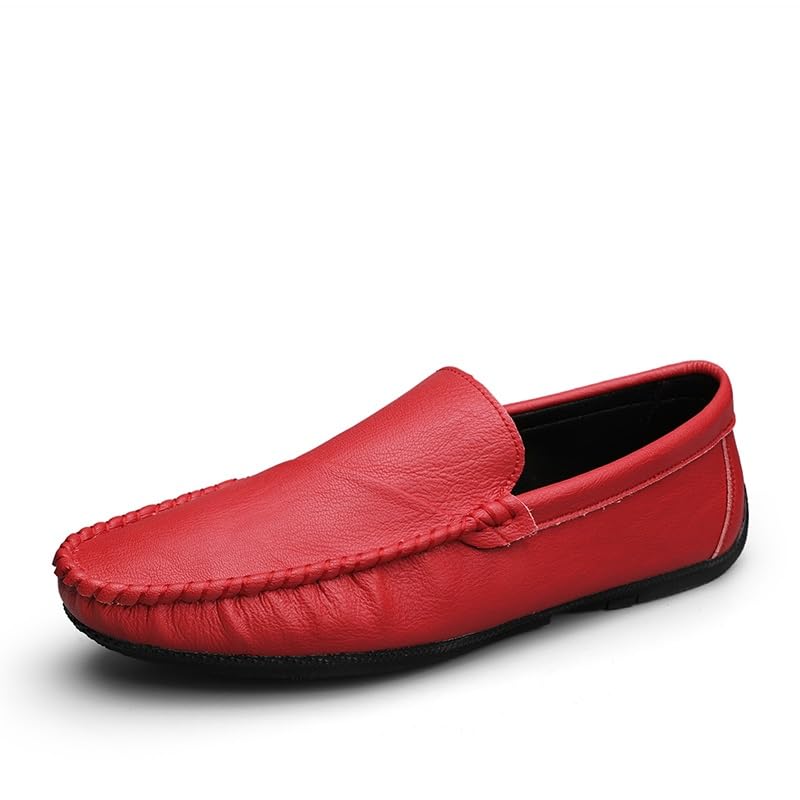 Men's Loafers Shoes Solid Color Vegan Leather Loafers Comfortable Anti-Slip Lightweight Prom Slip On