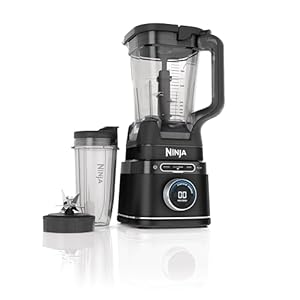 Ninja 2-in-1 Detect Power Blender Pro & Single Serve, 1200W-Blender met 2L-Kan (1900 ml Max Vloeistofcapaciteit) & 2x 680ml-Bekers, Blend Smoothies, Hak Groenten & Mix IJsdrankjes, Zwart, TB301EU