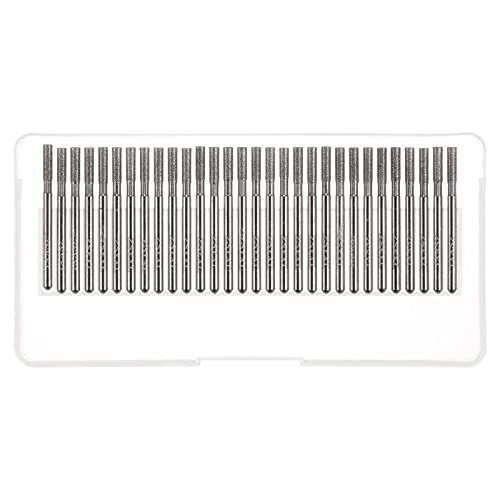 Juego de 30 fresas de diamante 3mm cabeza cilíndrica