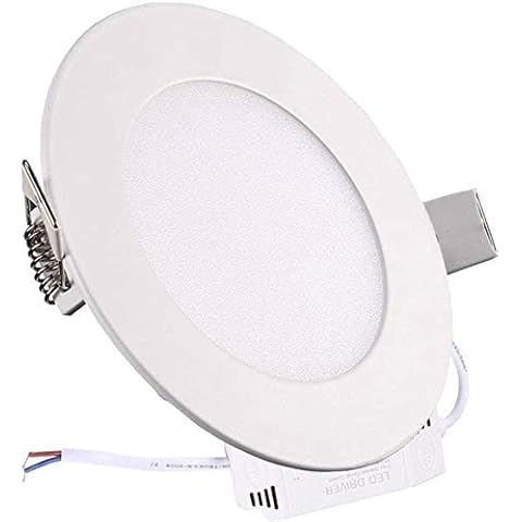 Sugo Dimmable Round LED Panel Light Ultra-Thin 6000K-6500K Cool White LED Recessed Ceiling Lights Home Office Commercial Lighting Panel [10PACK] (15W) Cover