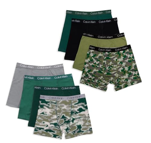 Image of Calvin Klein Kids Boys' Modern Cotton Boxer Brief Underwear 8-Pack