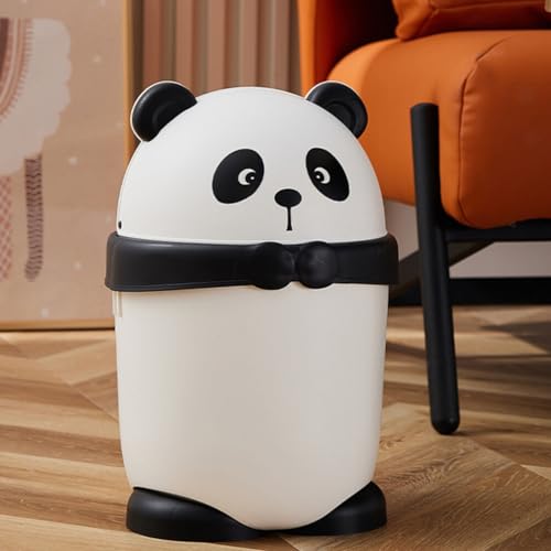 Mini basurero con tapa diseño panda para escritorio miniatura 5