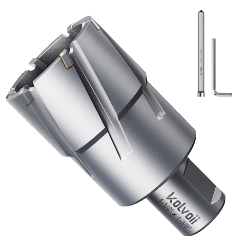 Kolvoii TCT Annular Cutter 1‑1/2" Diameter x 1‑3/8" Depth, Mag Drill Bit