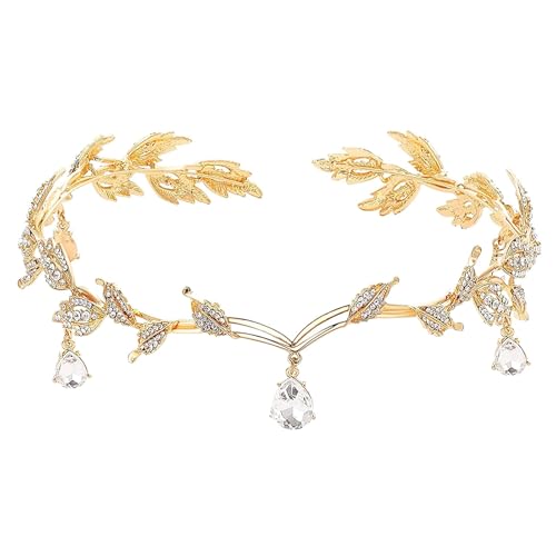 deegbbyi Coiffe Elfique, Forêt Elfe Couronne, Rétro Couronne Princesse, Feuille Bijoux Cheveux, pour Carnaval, Cosplay, Photographie Costumée, Fête...