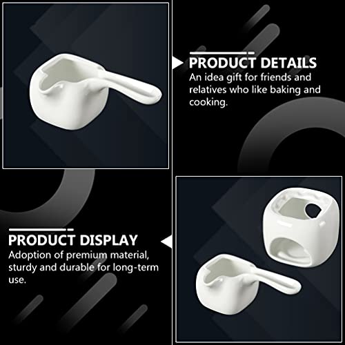 OSALADI Conjunto de fondue de cerâmica de 110 ml, panela de derretimento de chocolate, manteiga de q
