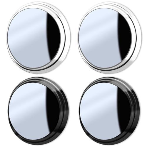 EAVUYIS Espejo Retrovisor De Punto Ciego,4Pcs Espejo de Punto Ciego del Coche,HD, Sin Marco, Redondo, Convexo, Giratorio De 360 Grados, Lente Gran Angular,para el coche Van Truck Universal