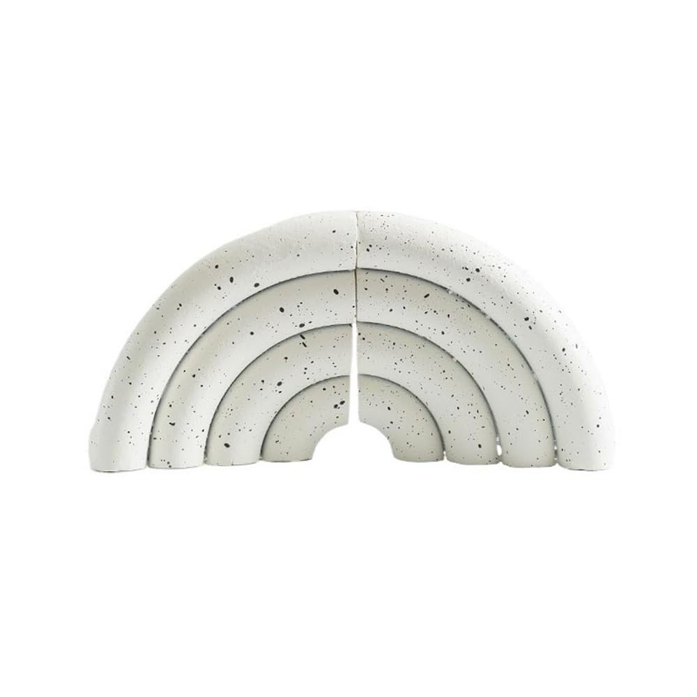 Book Organizer Minimalist Semi-circular Bookends, Home Decorative Resin for Bookshelves Office Desk Bookshelf Accessories