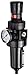 Parker 07E42A18AC One-Unit Combo Compressed Air Filter/Regulator, 3/4" NPT, Polycarbonate Bowl with Metal Bowl Guard, Manual Drain, 40 Micron, 90 scfm, Relieving Type, 2-125 psi Pressure Range, Gauge