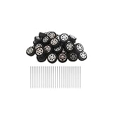 Healifty 75 Piezas Modelo de Ruedas de Coche Juguetes Rueda de Goma Llanta Hueca Rueda de Coche Modelo Ruedas DIY Accesorio de Juguete para DIY Craft Home Kids