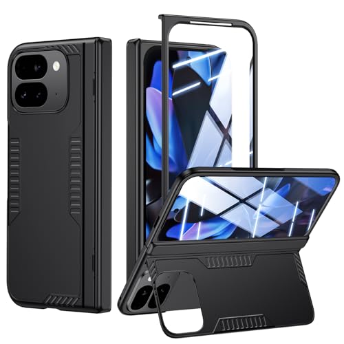 10 Best Cases for Pixel 9 Pro Fold: Ultimate Protection 11 Kaiiecal for Google Pixel-9-Pro Fold Case: Slim Hinge Stand Case with Screen Protector - Support Wireless Charging - Soft Protective Phone Cover for Google Pixel 9Pro Fold (Black)