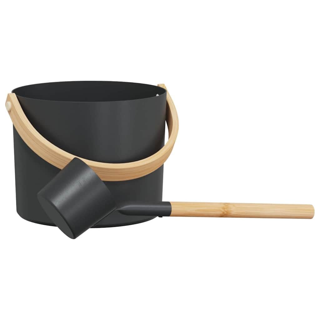 vidaXL Set di Accessori per Sauna 2 pz Nero