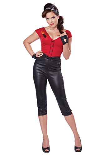 California Costumes Women's Hot Rod Honey Sexy 50's Pin Up Costume, Red/Black, Large