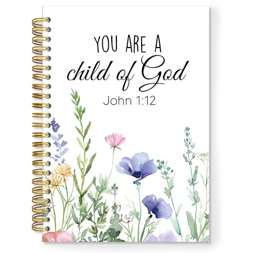 Cadeau chrétien pour femme : carnet floral et verset biblique