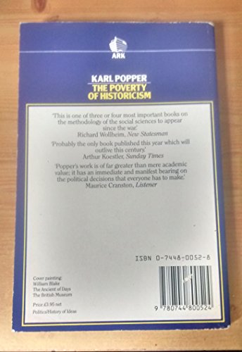 Poverty of Historicism (Ark Paperbacks) 0744800528 Book Cover