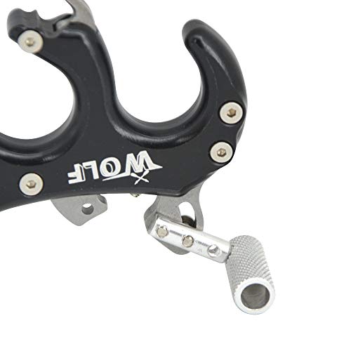 Zshjgjr Archery Compound Bow Release Aid Bow Release Thumb Trigger 4 Fingers For Compound Bow Accessory (Black) #TOP3