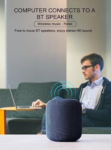 Eppfun Usb Bluetooth Adapter For Pc Laptop Desktop, Bluetooth 5.3 Dongle Receiver, Wireless Audio Adapter, Support Windows 11/10/8.1, Compatible With Mouse Keyboard Headphones/Headsets Printers #TOP2