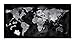 Sigel 91 x 46 cm Artverum mapa świata design magnetyczna szklana tablica